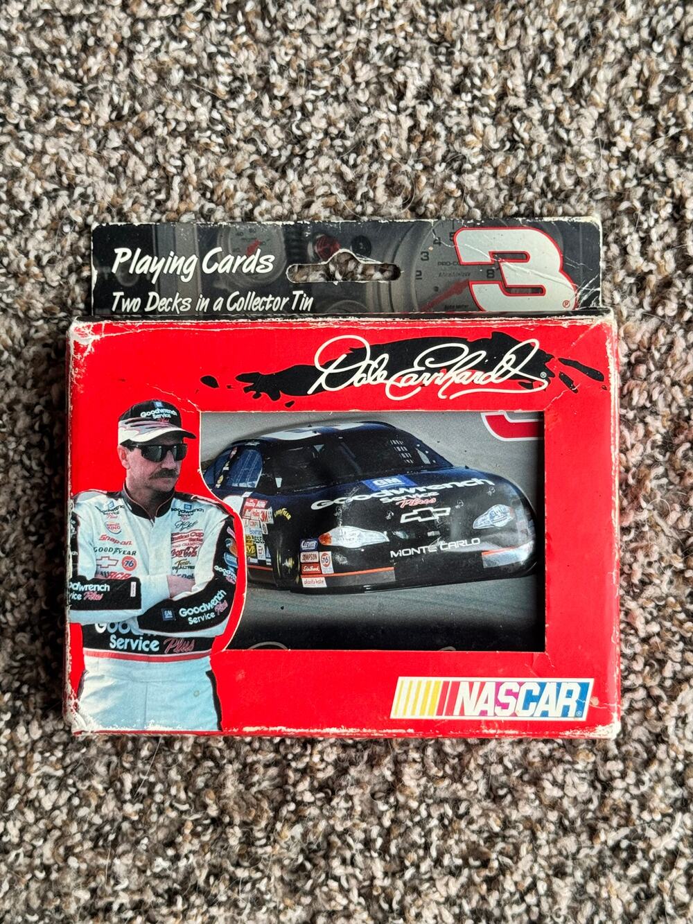 Dale Earnhardt Sr.#3 NASCAR Collector Playing Cards 2 Decks in Collector Tin NIB